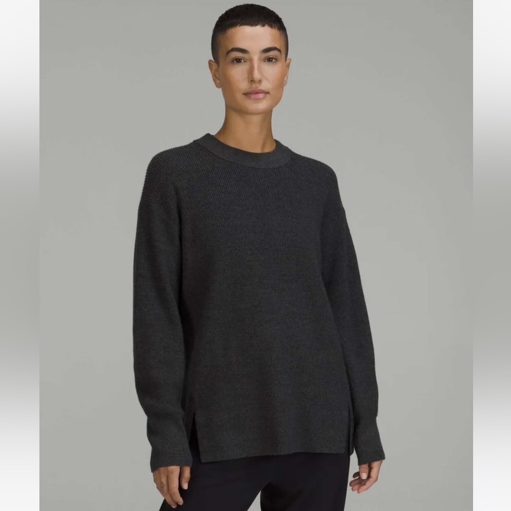 Lululemon Merino Wool-Blend Ribbed Crewneck Sweater